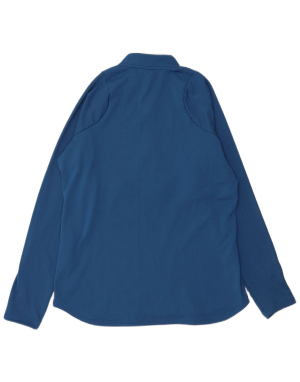 Damski dres NIKE Dri Fit z zamkiem błyskawicznym na szyi, UK 14, średni niebieski