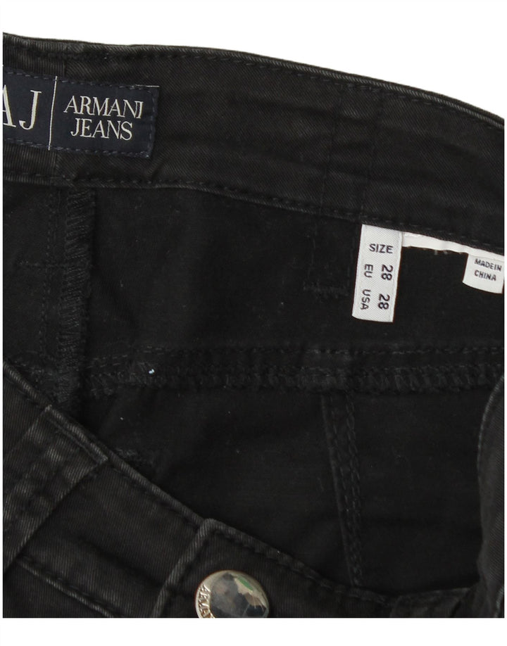 Damskie proste dżinsy Armani W28 L30 czarne