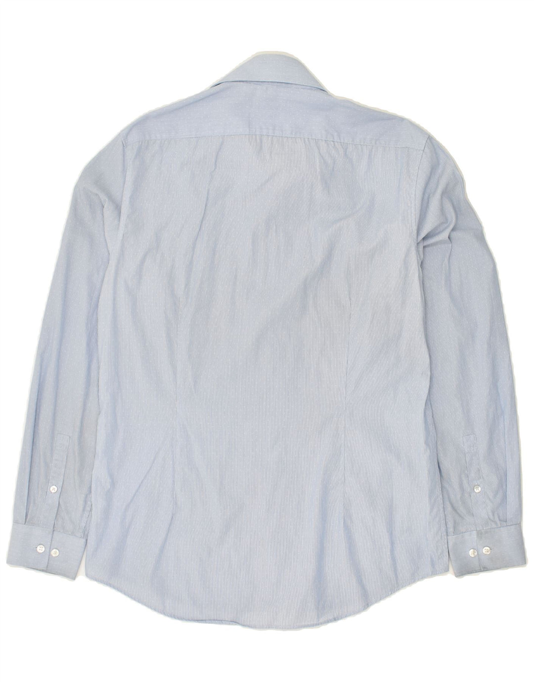 CALVIN KLEIN Mens Fitted Shirt Size 39 15 1/2 Medium Blue Spotted Cotton Vintage Calvin Klein and Second-Hand Calvin Klein from Messina Hembry 