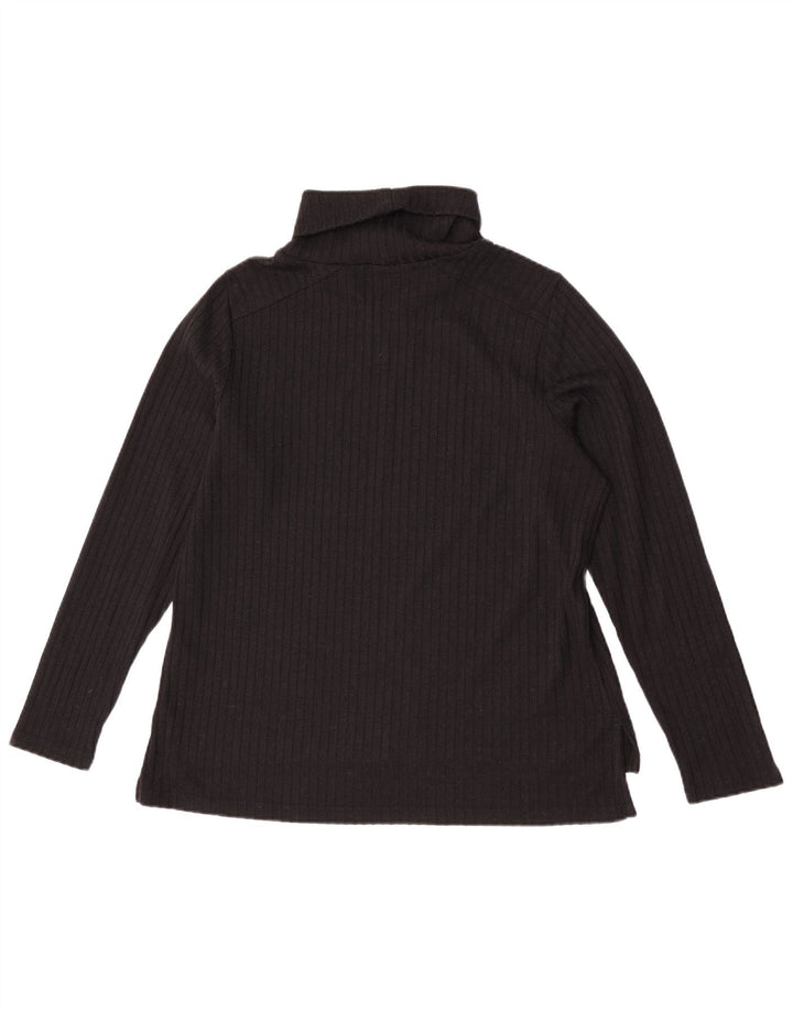 Marks & Spencer Damski sweter z golfem, UK 18 XL, czarny poliester