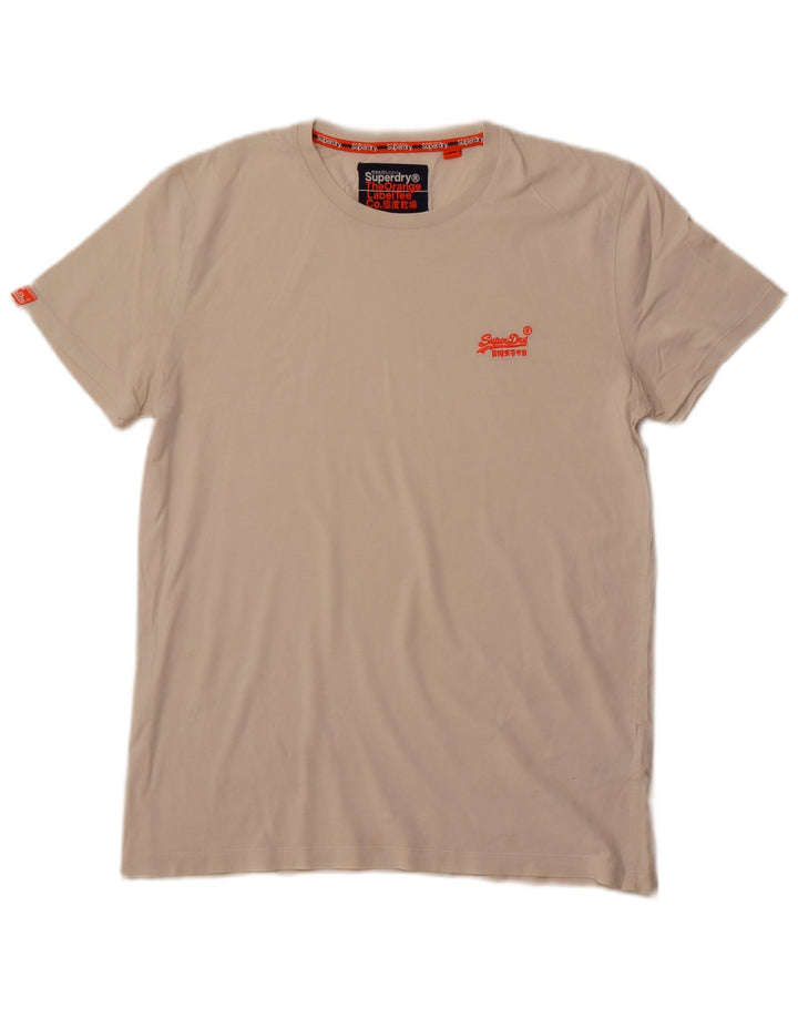 SUPERDRY Męski T-shirt Top Duży Biały Bawełniany