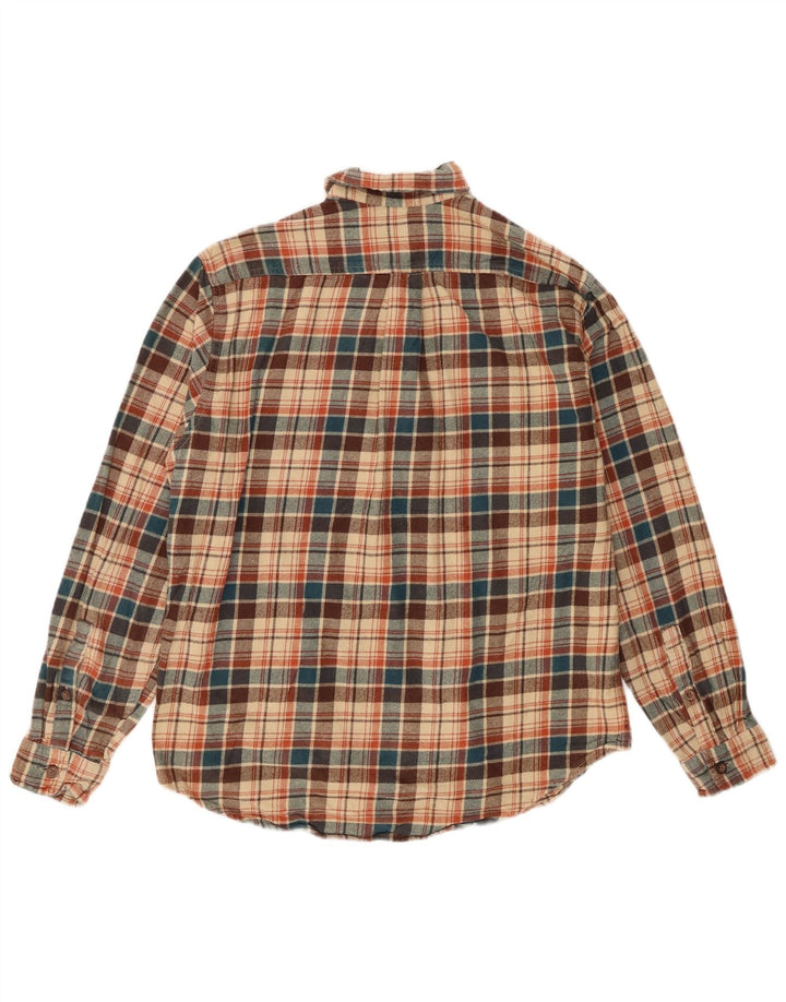 Koszula flanelowa męska Eddie Bauer, duża, bawełniana w beżową kratę