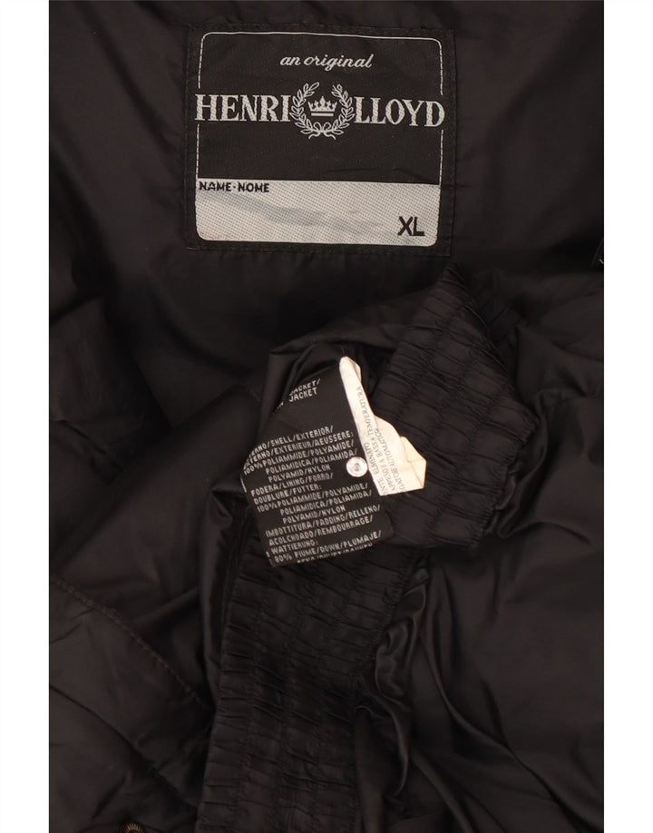 Męska ocieplana kurtka z kapturem Henri Lloyd UK 42 XL, czarny poliamid