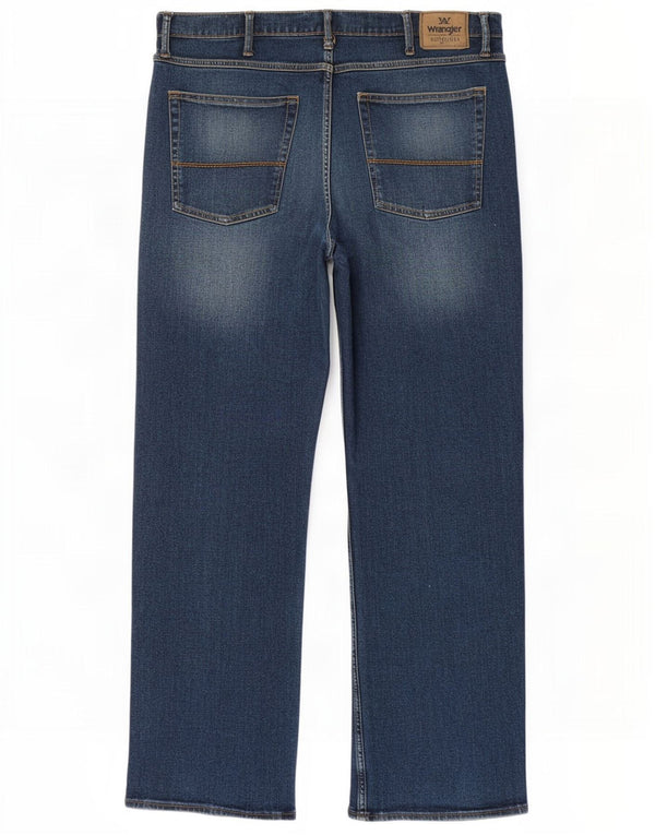 Wrangler Męskie Proste Dżinsy W36 L30 Niebieskie Bawełniane