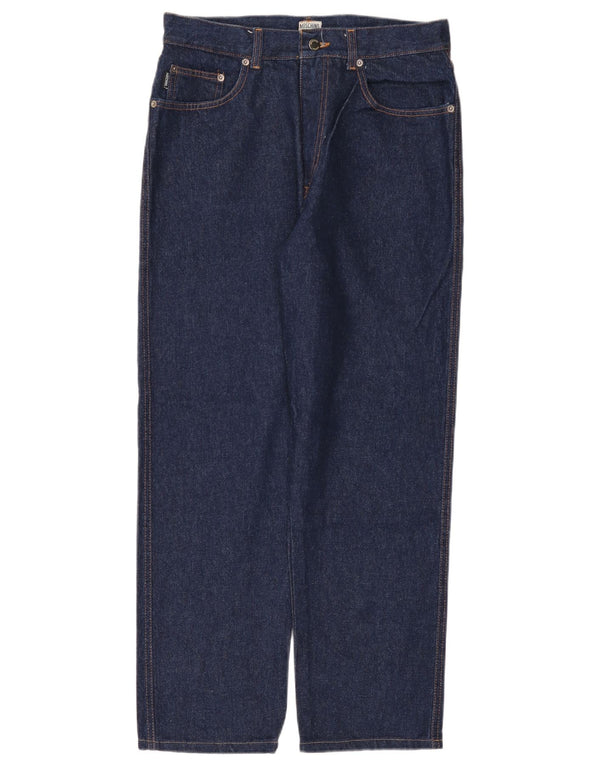Damskie jeansy Moschino o luźnym kroju, proste W33 L29, granatowe, bawełniane