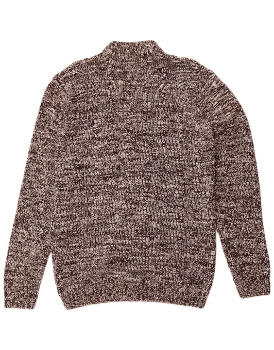 Vintage męski sweter rozpinany, duży, brązowy, nakrapiany, bawełniany