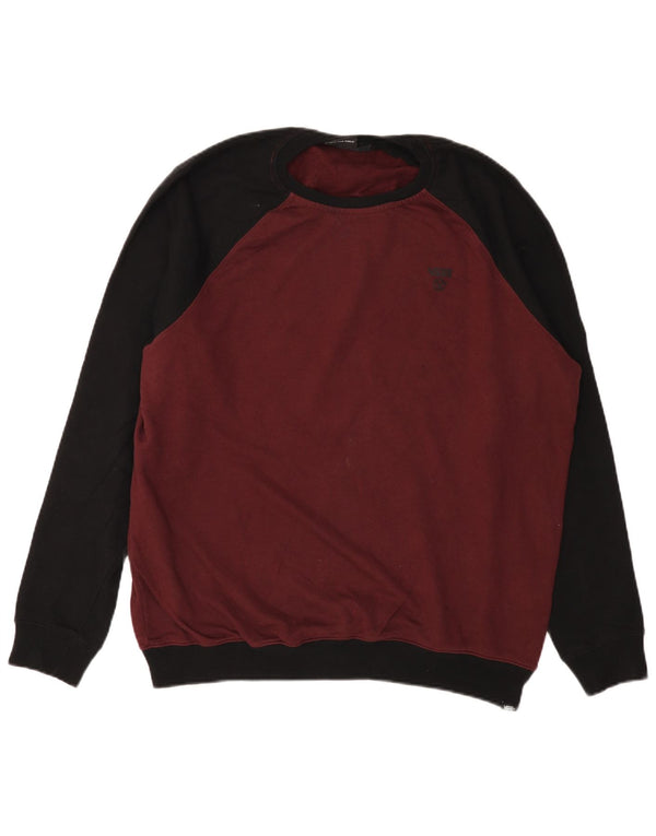 Męski sweter Vans XL, bordowy, z blokami kolorów, bawełniany