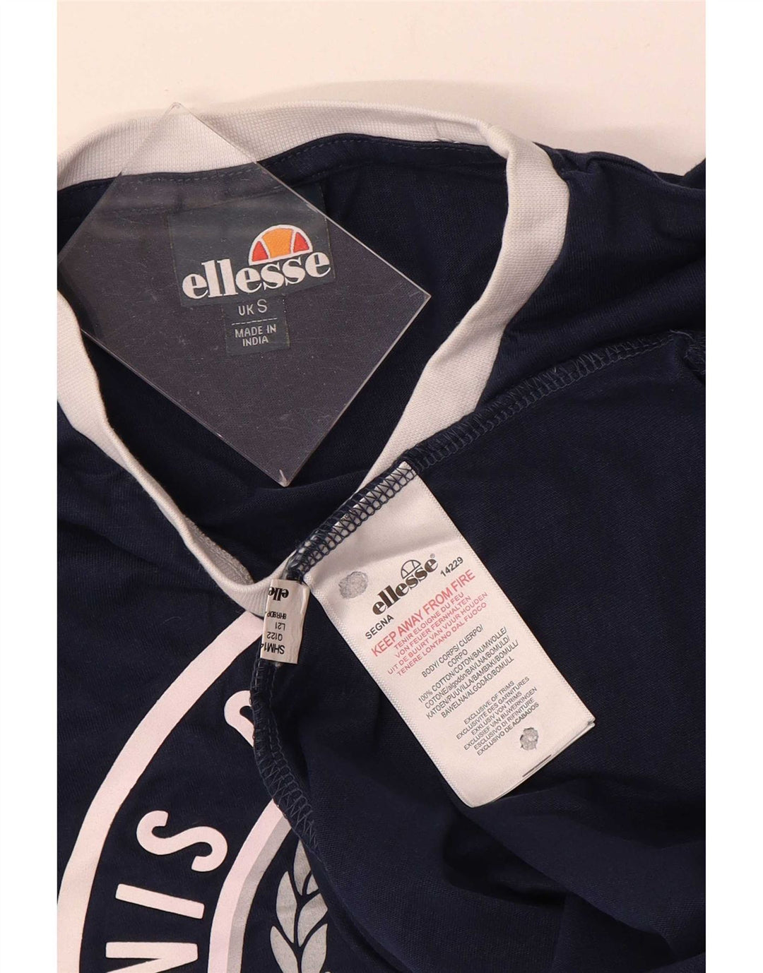 Męska koszulka Ellesse Regular Graphic Top, mała, granatowa, bawełniana