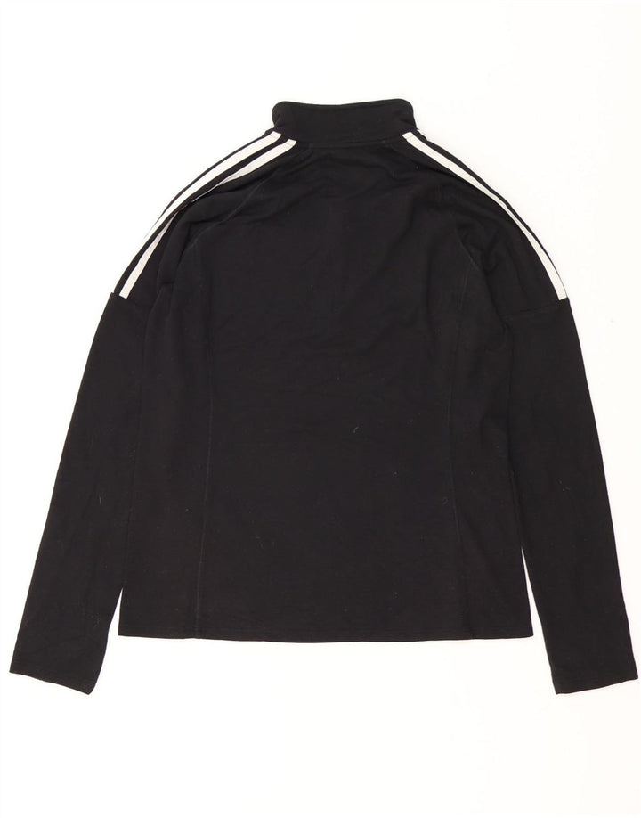 Dres męski Adidas z zamkiem błyskawicznym na szyi, średni czarny poliester