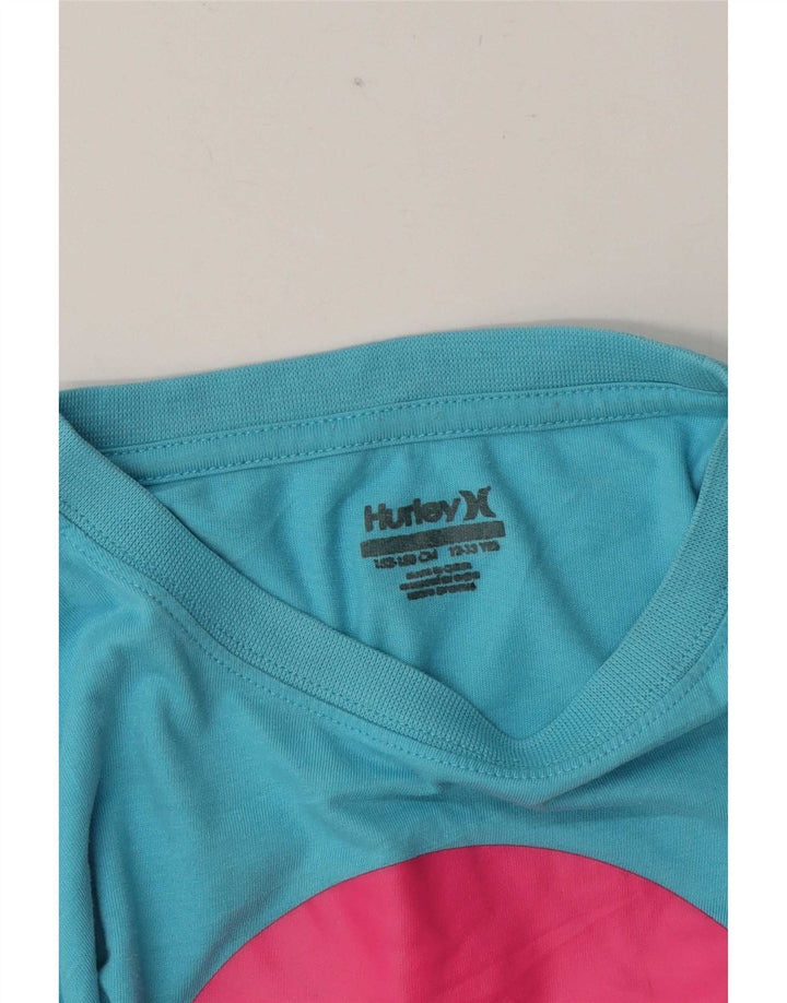 Chłopięcy T-shirt z grafiką Hurley 12-13 lat, niebieski