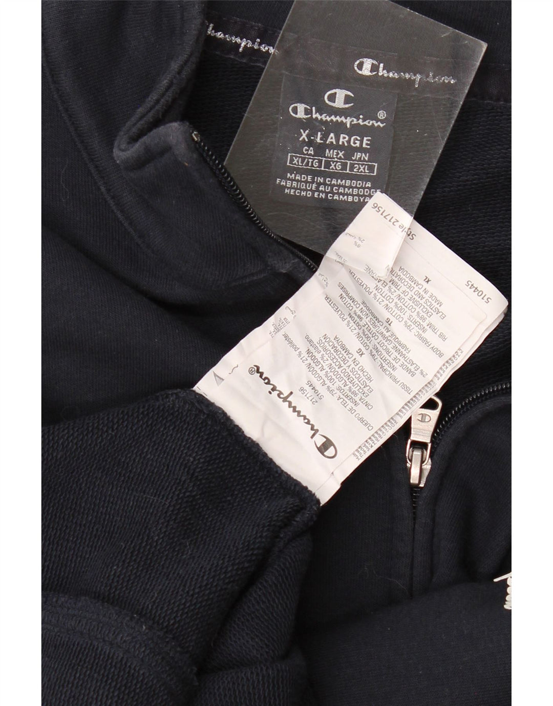 Kurtka męska dresowa CHAMPION XL granatowa, bawełniana