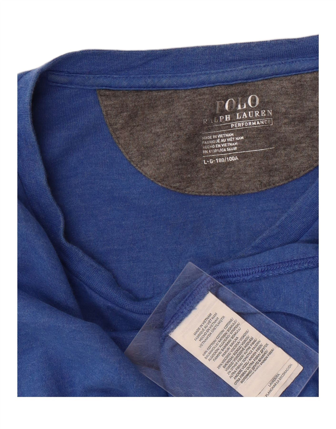 POLO RALPH LAUREN Womens Performance Sweatshirt Jumper UK 16 Large Blue