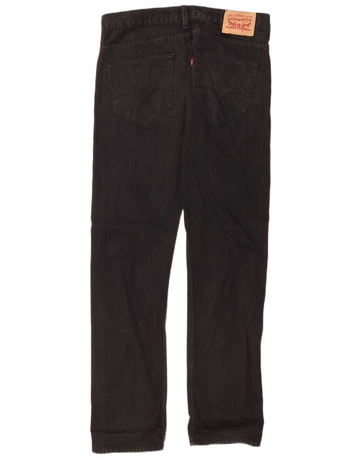 Męskie dżinsy Levi's 504 Straight W34 L34 Czarna bawełna