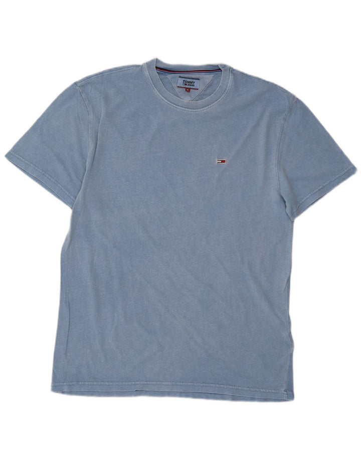 TOMMY HILFIGER Mens T-Shirt Top Medium Blue Cotton