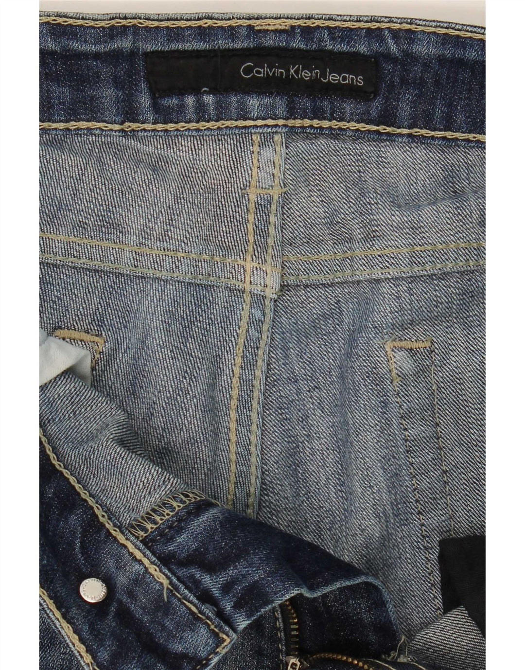 Męskie proste dżinsy Calvin Klein W34 L31 granatowe