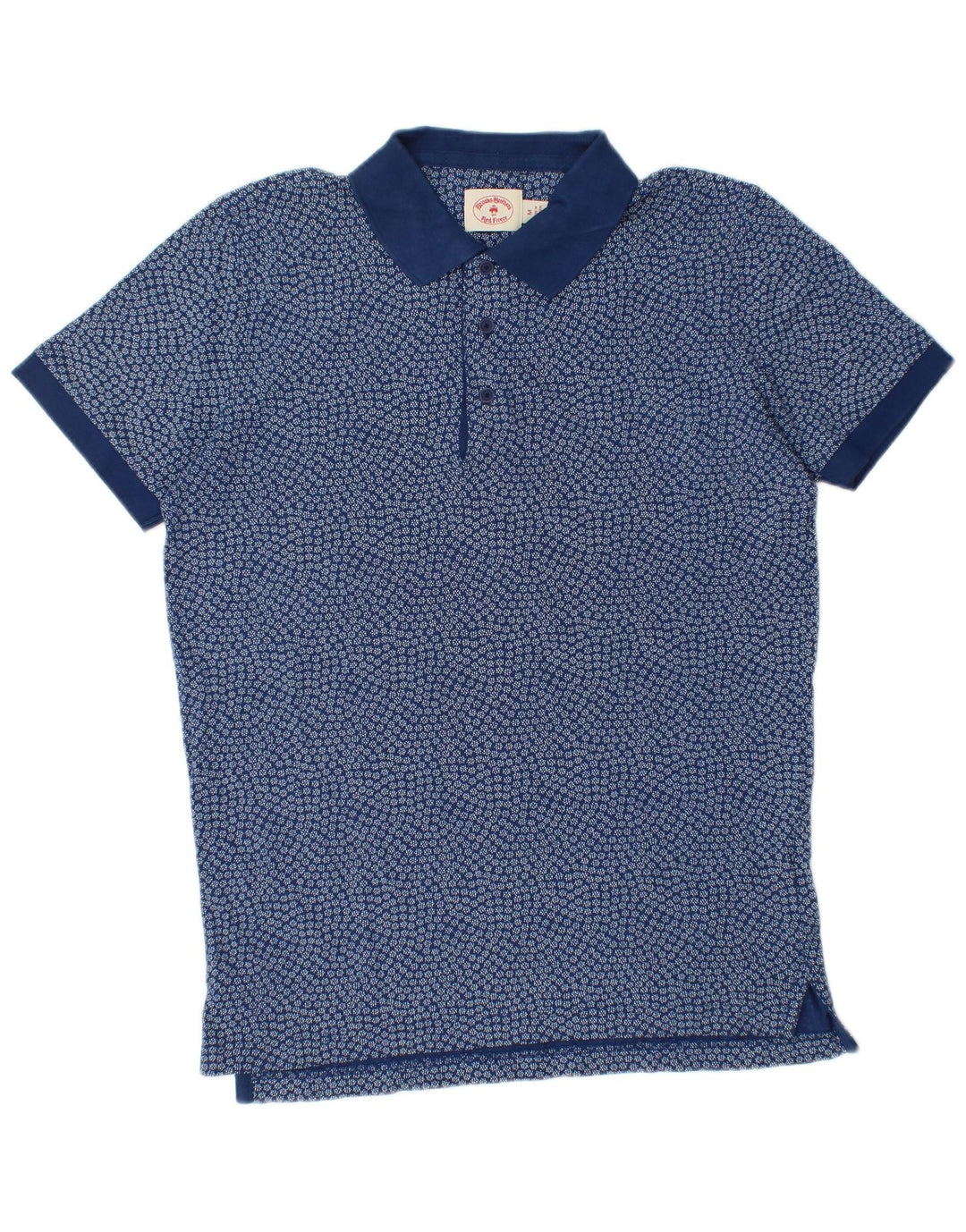 Męska koszulka polo Brooks Brothers, średnia niebieska, bawełniana w kwiaty