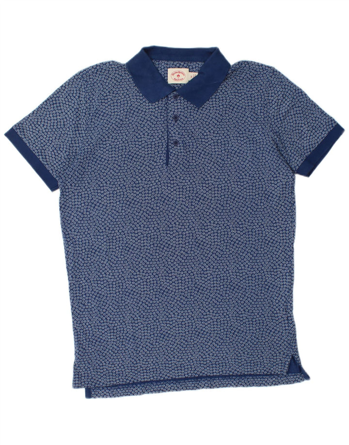 Męska koszulka polo Brooks Brothers, średnia niebieska, bawełniana w kwiaty