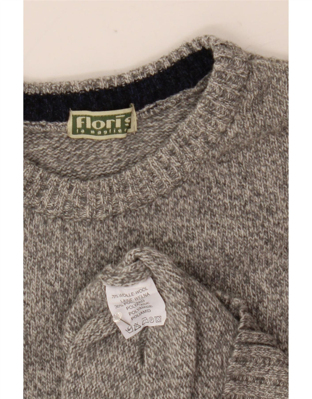 Podkoszulek męski w stylu vintage, średnioszary, wełniany