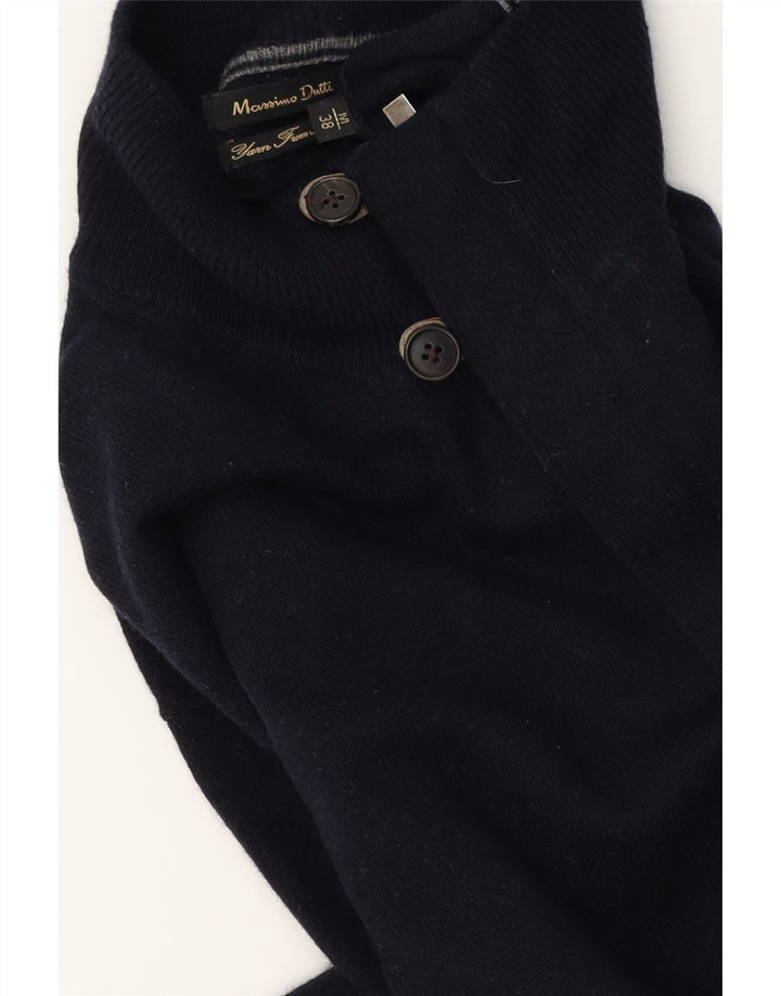 Męski sweter rozpinany Massimo Dutti, średni granatowy