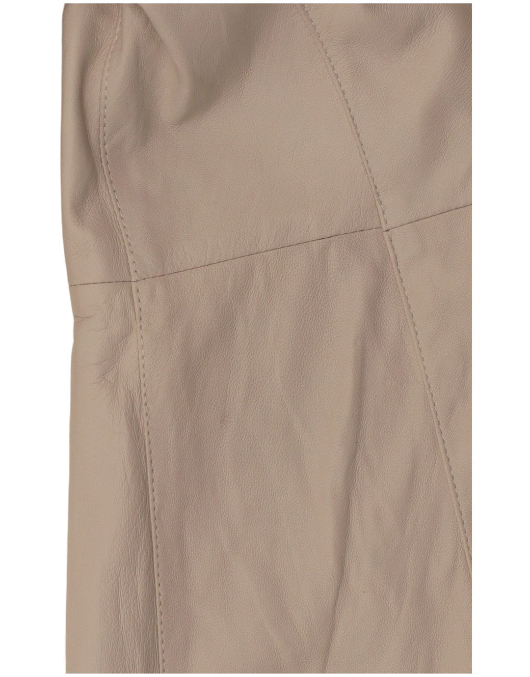 Vintage damski płaszcz skórzany IT 42 średniej wielkości złamanej bieli