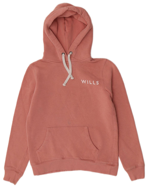 Damski sweter z kapturem Jack Wills UK 10, mały, różowy, bawełniany