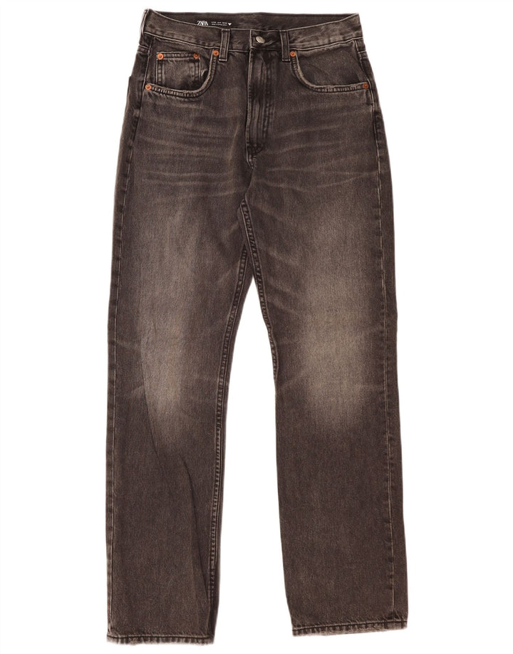 Damskie proste dżinsy Zara EU 38 Small W29 L30 Szara bawełna