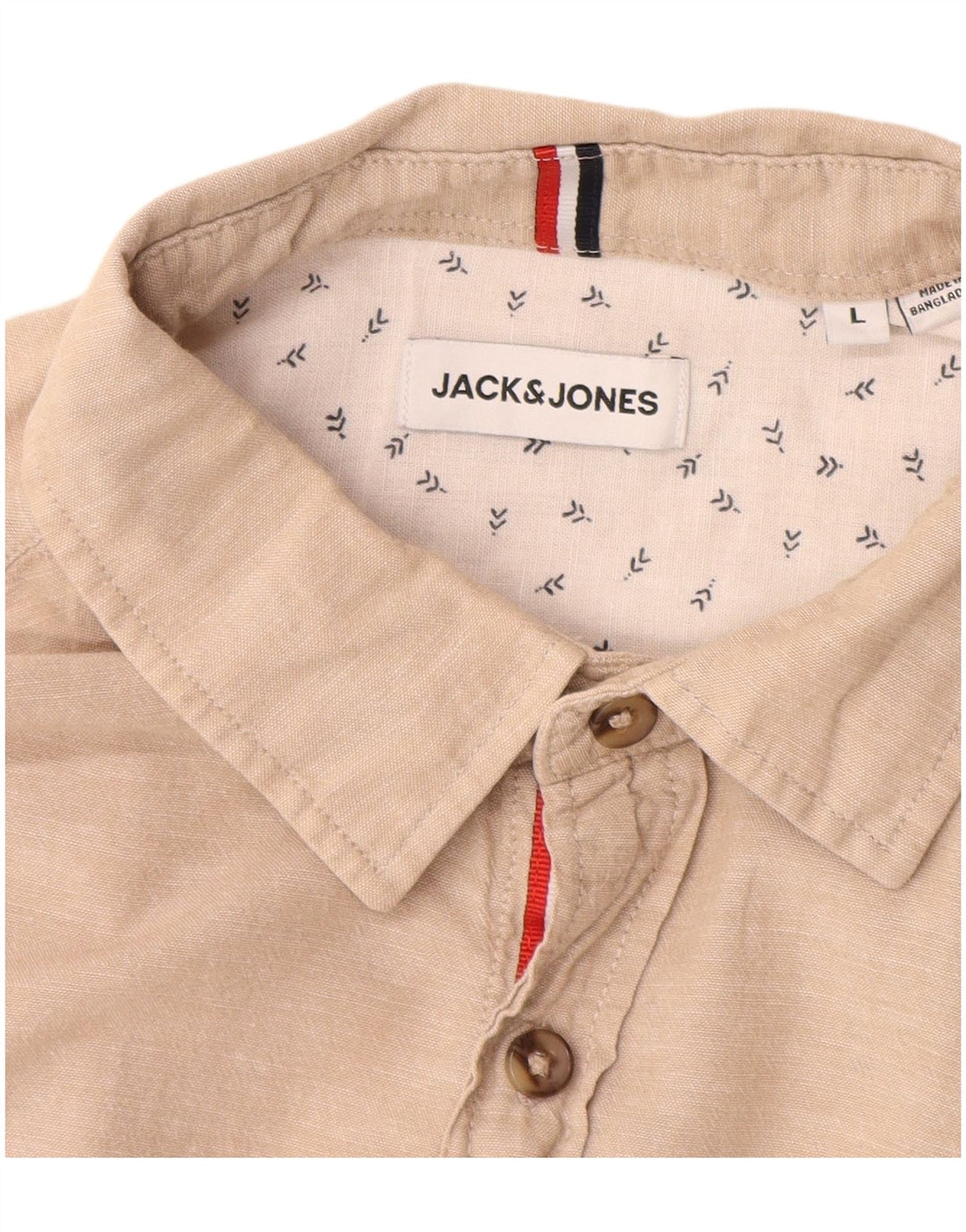 Koszula męska Jack & Jones, duża, beżowa, bawełniana