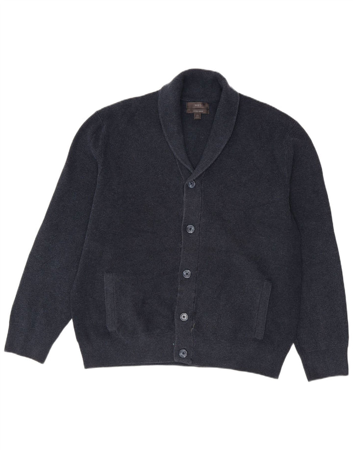 Marks & Spencer Męski sweter kardigan 2XL Granatowy poliester