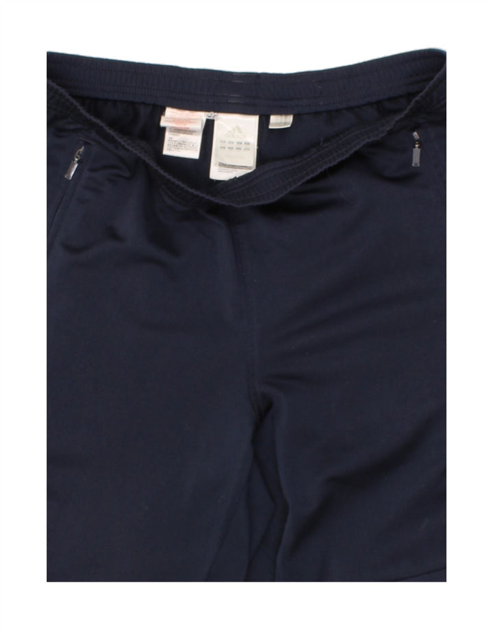 ADIDAS Boys Tracksuit Trousers 13-14 Years Navy Blue Polyester Vintage Adidas and Second-Hand Adidas from Messina Hembry 