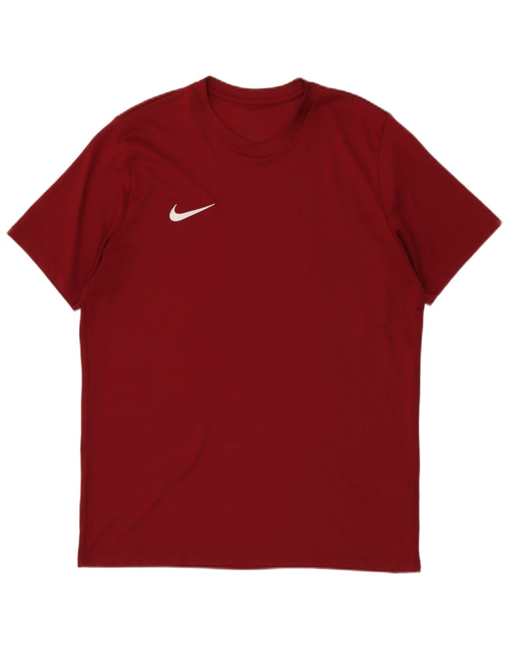 Męski T-shirt Nike Dri Fit Top XL Burgundowy poliester