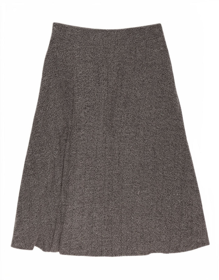 Spódnica damska Zara Midi w kształcie litery A, duża W32, szara jodełka