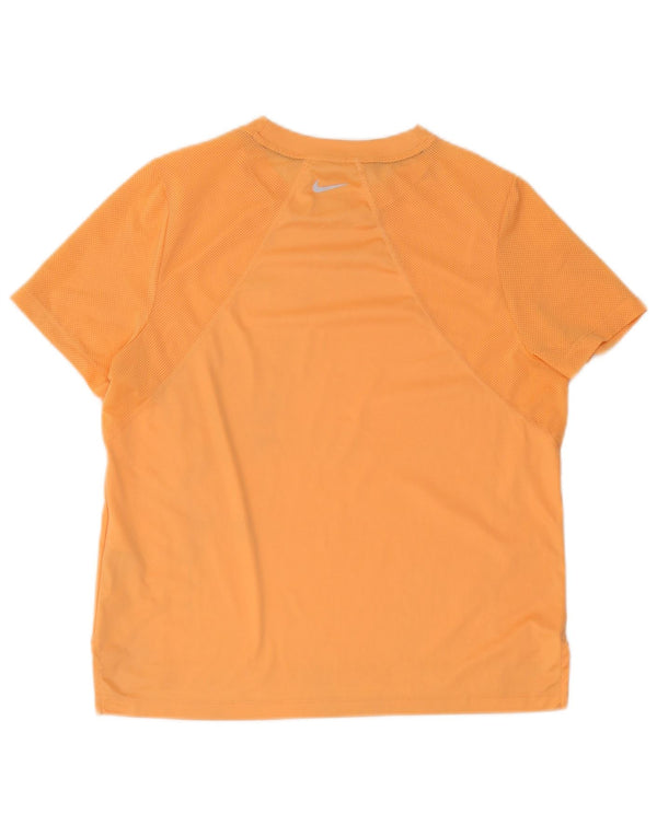 Męski T-shirt Nike Dri Fit, duży, pomarańczowy, poliester