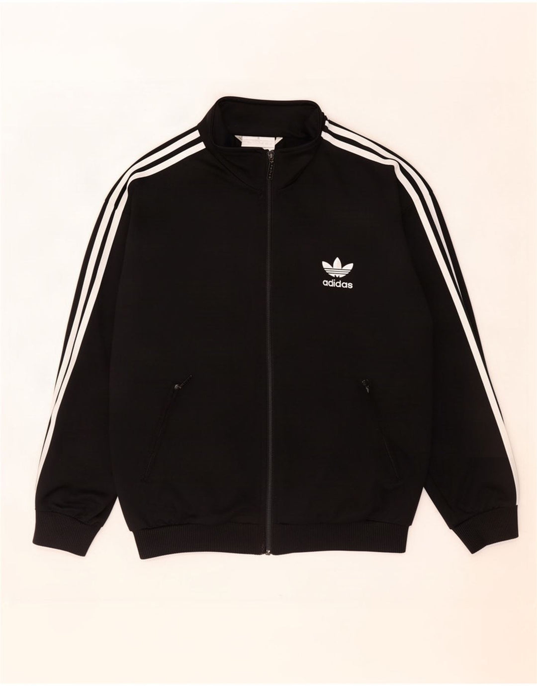 Adidas Męska bluza dresowa Top Jacket UK 36/38 Mały czarny poliester
