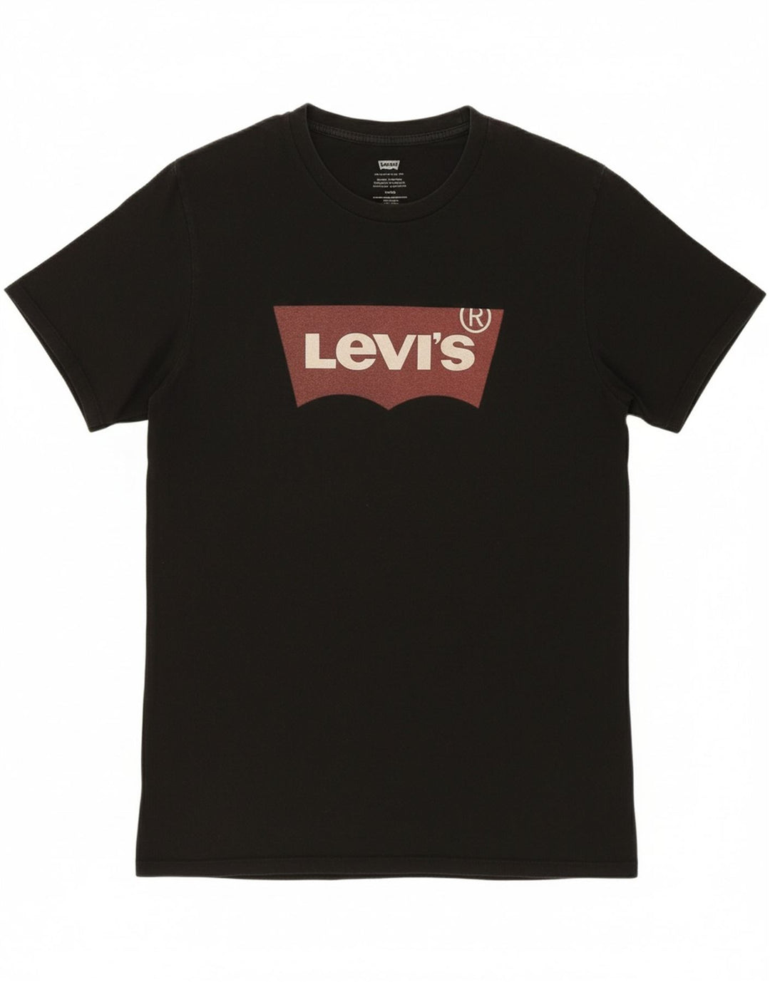 LEVI'S Mens Graphic T-Shirt Top Medium Black Cotton Vintage Levi's and Second-Hand Levi's from Messina Hembry 