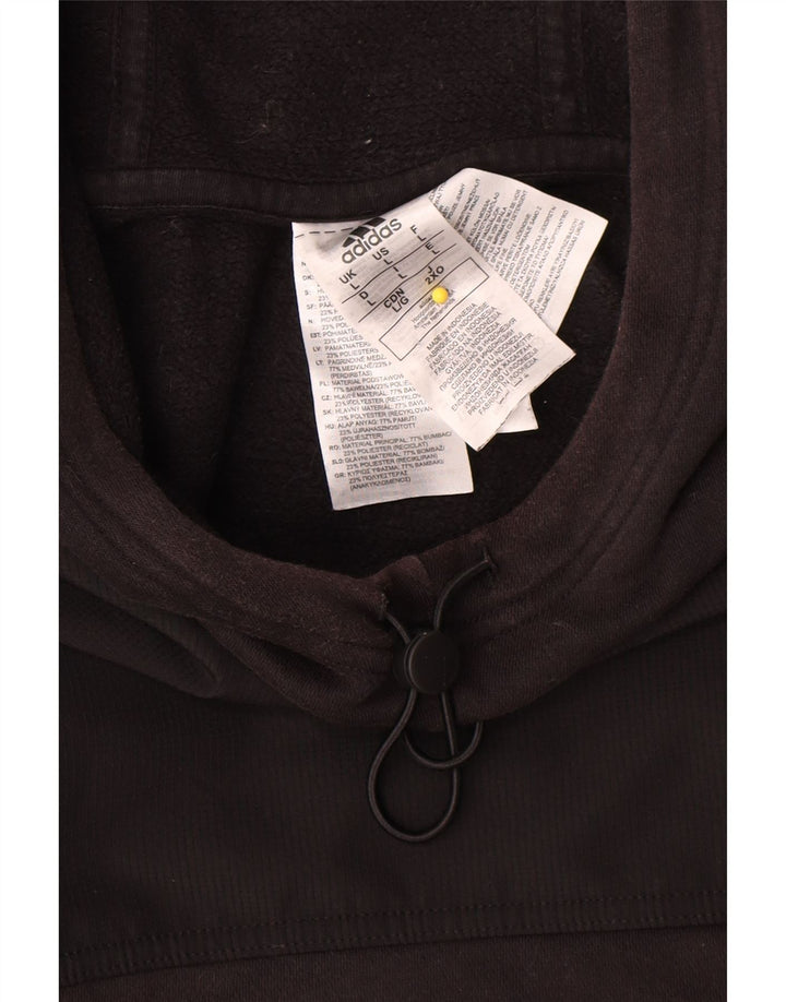 Adidas Męski sweter z kapturem, duży, czarny, bawełniany