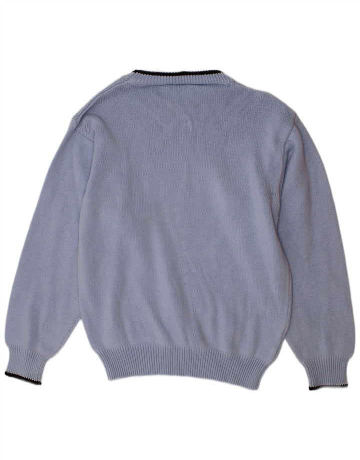 Sweter chłopięcy Fred Perry z okrągłym dekoltem, 5-6 lat, niebieska bawełna