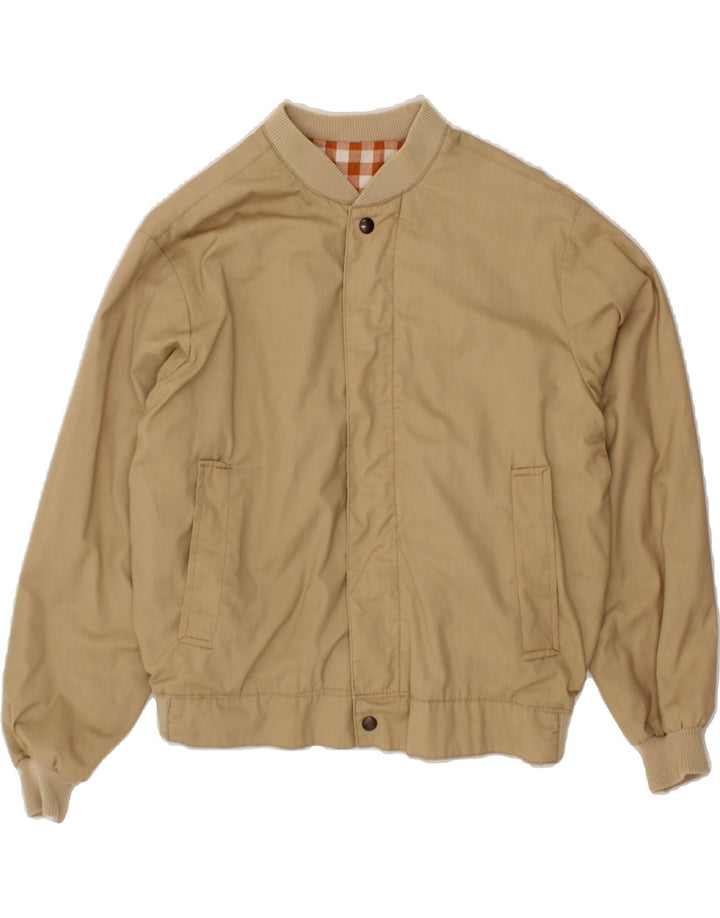 VINTAGE Mens Bomber Jacket UK 42 XL Beige Vintage Vintage and Second-Hand Vintage from Messina Hembry 