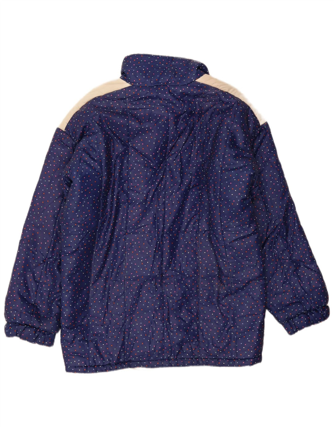 Vintage damska ocieplana kurtka IT 48 XL granatowa w cętki