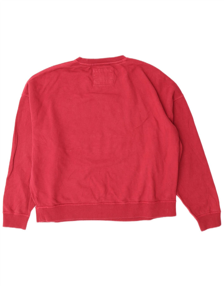 SUPERDRY Damski sweter oversize z grafiką UK 12, średni burgund