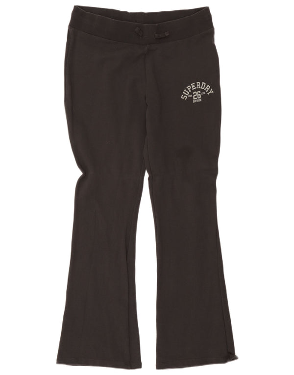 Damskie spodnie dresowe Superdry Graphic Flare UK 14, duże, szare, bawełniane