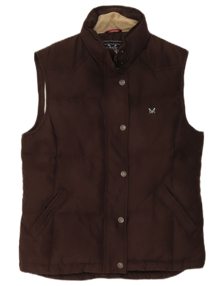 Damska wyściełana kamizelka Crew Clothing UK 10, mała, brązowa, poliester