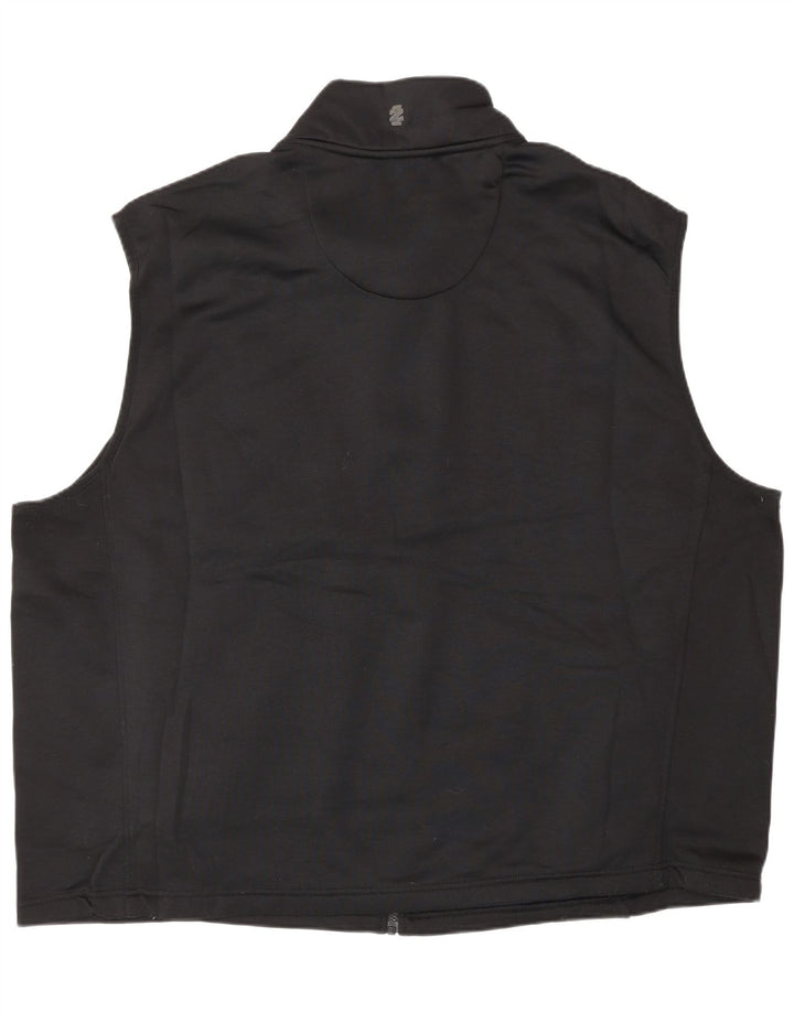 Izod Męska bluza dresowa bez rękawów, 3XL, czarna, poliester