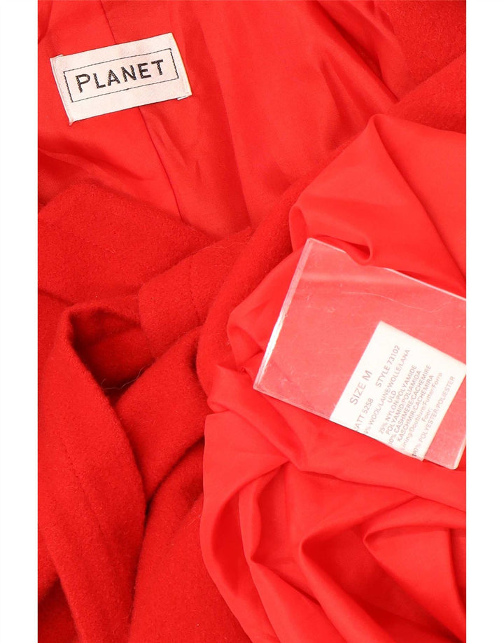 Płaszcz damski Planet UK 14, średni czerwony wełniany