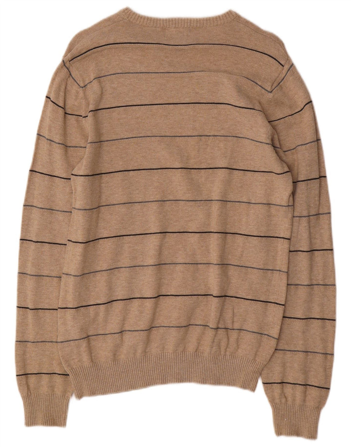 Męski sweter Marks & Spencer Blue Harbor z okrągłym dekoltem, mały, beżowy