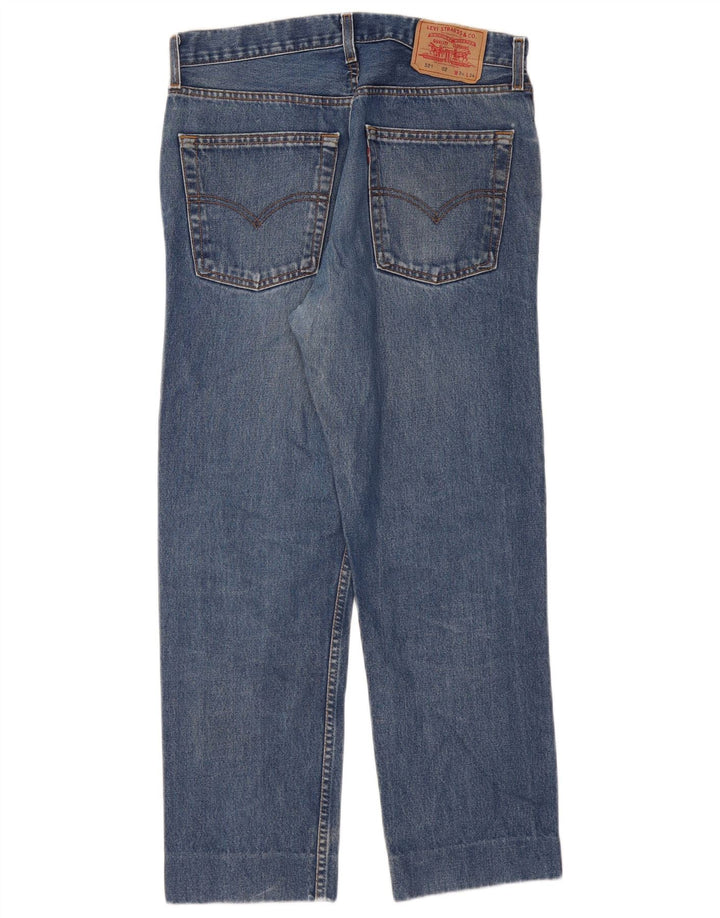 Męskie jeansy Levi's 521 zwężane W34 L28 niebieska bawełna