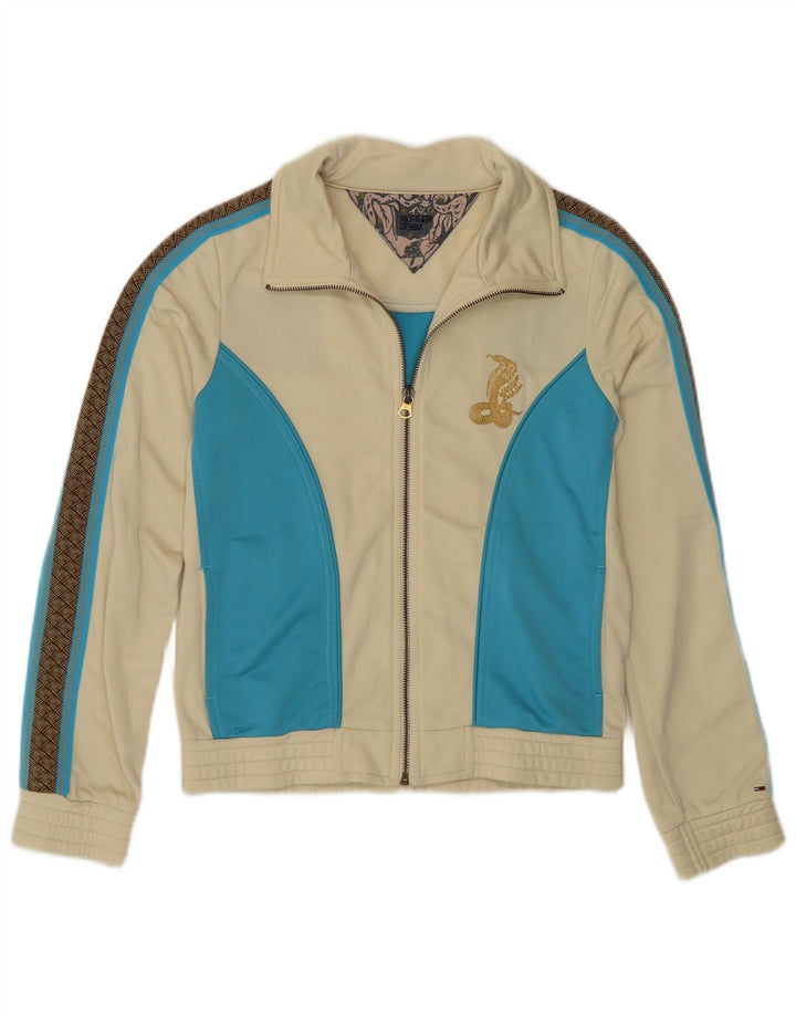 Damska kurtka dresowa TOMMY HILFIGER UK 10 Small Beige Colorblock