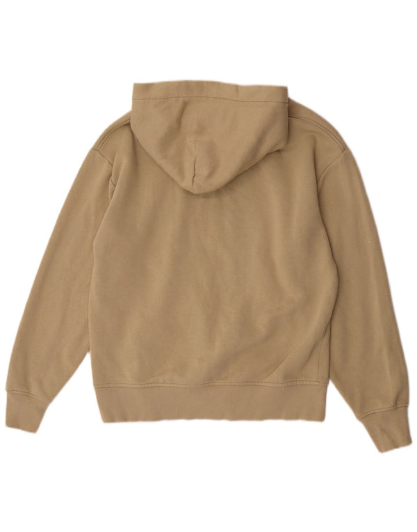 Męski sweter z kapturem Zara, mały, beżowy, bawełniany