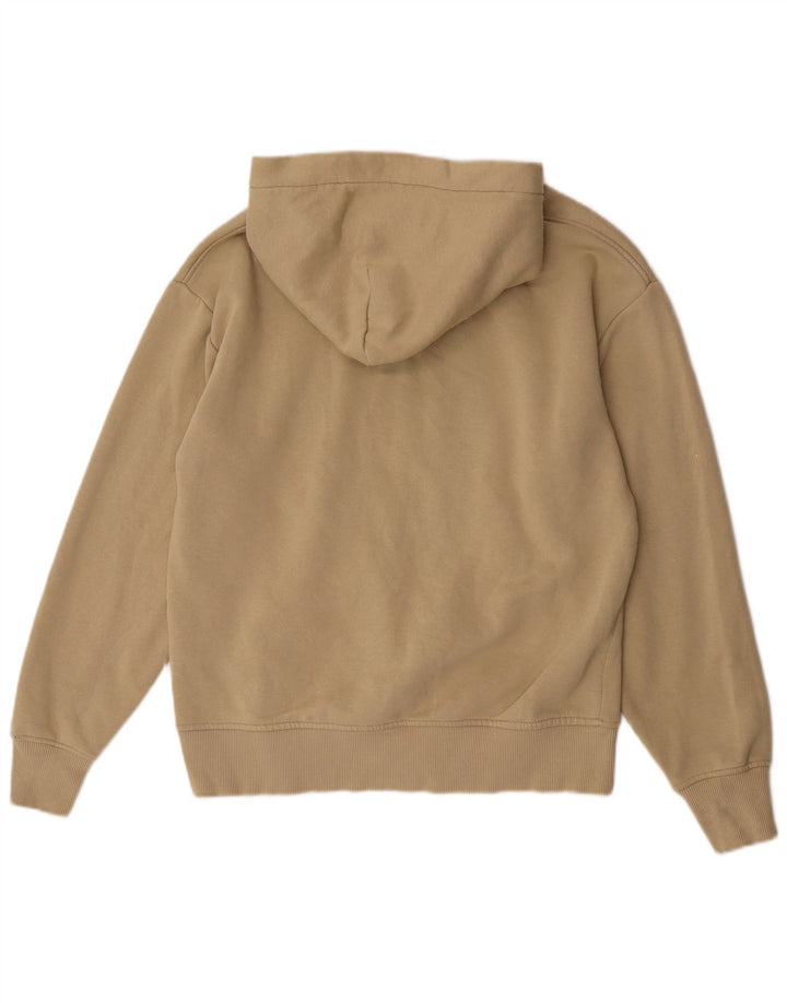 Męski sweter z kapturem Zara, mały, beżowy, bawełniany