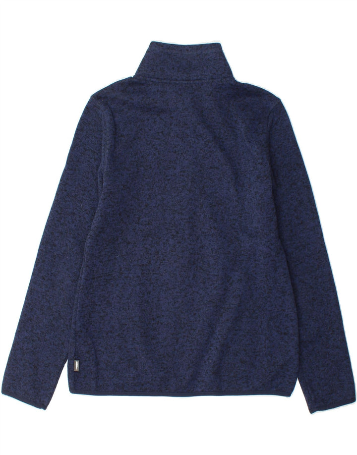 EDDIE BAUER Womens Tracksuit Top Jacket UK 10 Small Navy Blue Flecked Vintage Eddie Bauer and Second-Hand Eddie Bauer from Messina Hembry 