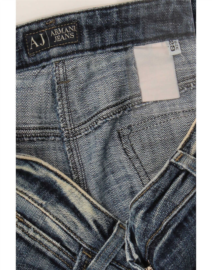 Damskie jeansy Armani Distressed Slim W29 L29 Granatowe